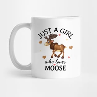 Just a Girl Who Loves moose Gift Mug